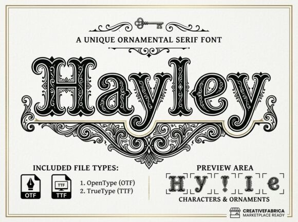 Hayley: A Decorative Display Font for Bold Creators